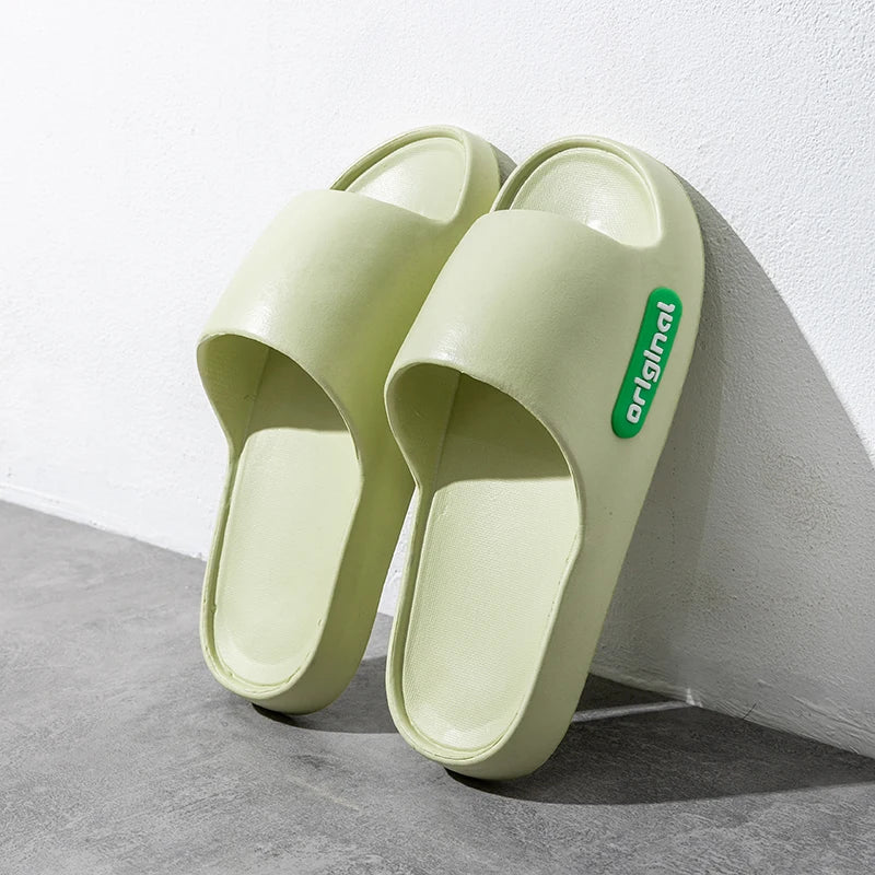 Men's Non-Slip Slippers for Women Summer New Indoor Home Soft Bottom Middle-Aged and Elderly Couples Bathroom Bathing Slippers for Men