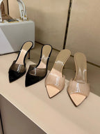 Sexy High Heels Women Slippers Designer Heeled Sandals Woman Shoes Summer 2025 Brand Home Slides Elegant Flip Flops Sandalias