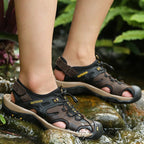 Men's Comfortable Beach Sandals Handmade Genuine Men's Shoes Fashion Men‘s Sneakers Sale Summer Men's Sandals Outdoor Non-slip