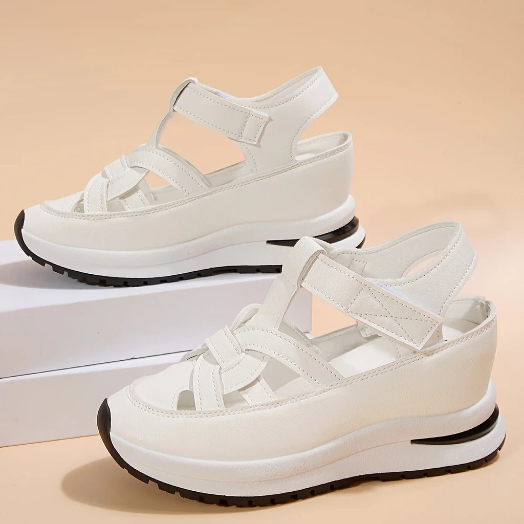 Women's Fashion Sandals, Comfortable, Solid Color, Open-toe, Artificial PU Upper/Lining/Insole, Multifunctional Beach Loafers