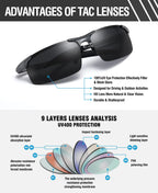 Fishing Sport Sunglasses Men Polarized UV400 Aluminum Rectangle Rimless Sun Glasses Photochromic Night Vision Eyewear