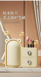 Rotating makeup storage box, desktop organizer, dust-proof cosmetic box, drawer-style cosmetic storage box