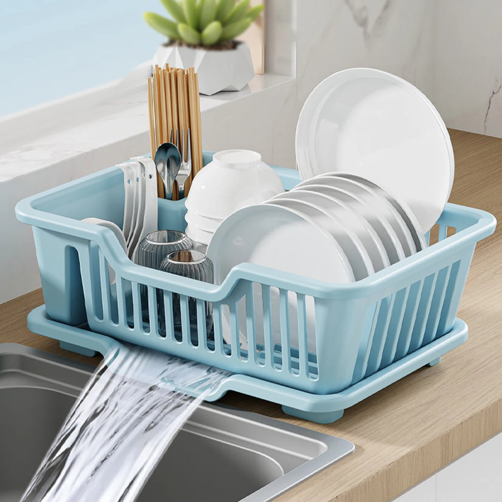 Kitchen drain bowl rack Drainage board, countertop, tableware, plates, bowls, chopsticks, spoons, storage container