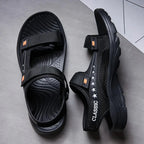 Classic summer sandals for men and women, lightweight and breathable, with Velcro trendy sandals, open-toe sandals