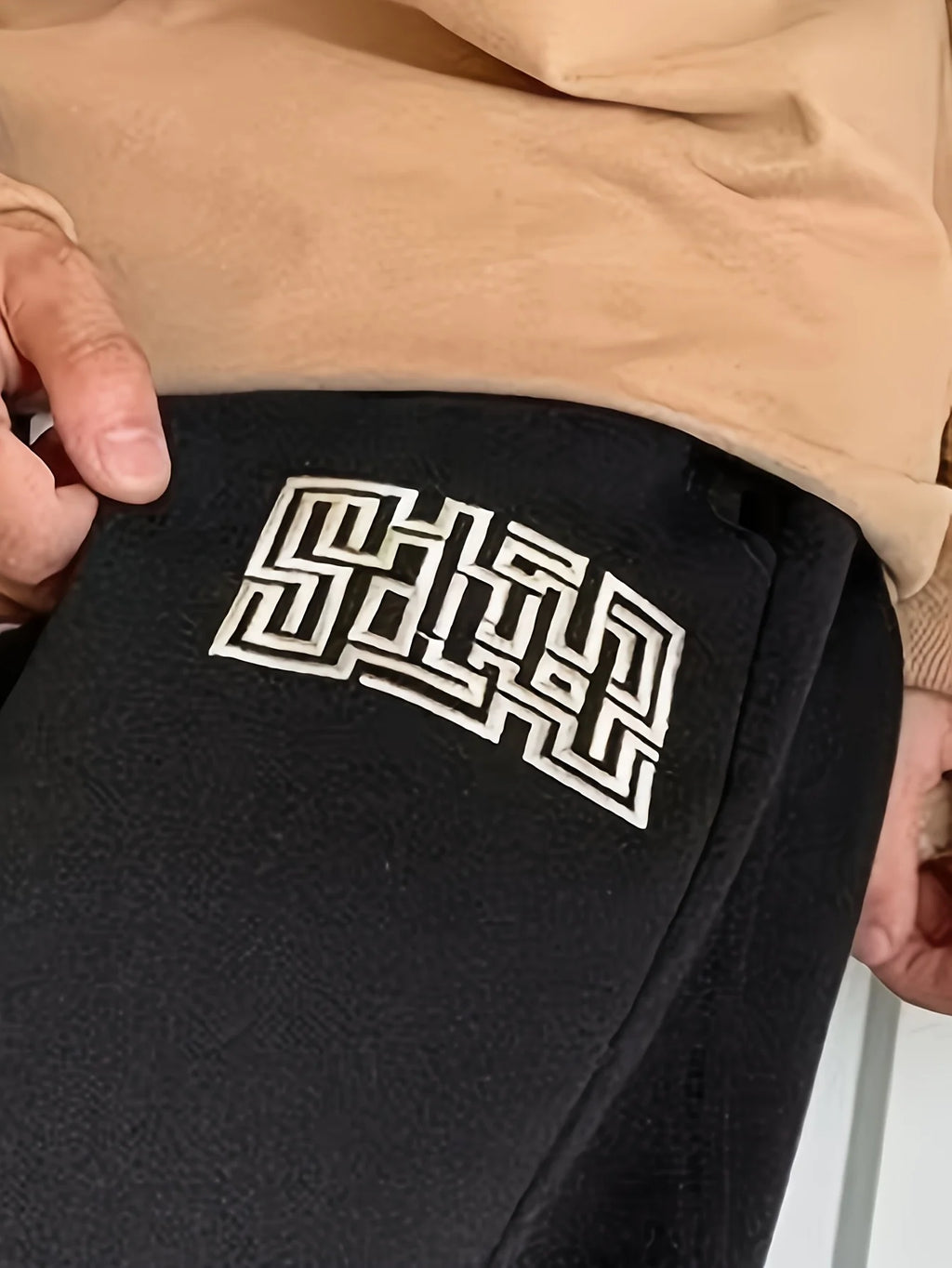 Men's fashionable casual pants - loose sweatpants, suitable for all seasons daily wear - machine washed, non stick, breathable f