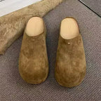 High Heels Women Mules Shoes Platform Fashion Slippers Suede Slingback New Woman Shoes 2025 Autumn Designer Zapatos De Mujer