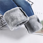 New Winter Women Snow Thermal Fleece Skinny Jeans Casual Lady Warm Velvet Thick Pencil Pants Female Basic Fleece Denim Trousers
