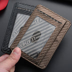 Men's Slim Minimalist Front Pocket Wallets Credit Card Holder Portable Leather Wallets