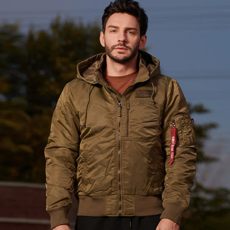 Men's winter jacket is very stylish waterproof and windproof, thickened with padded