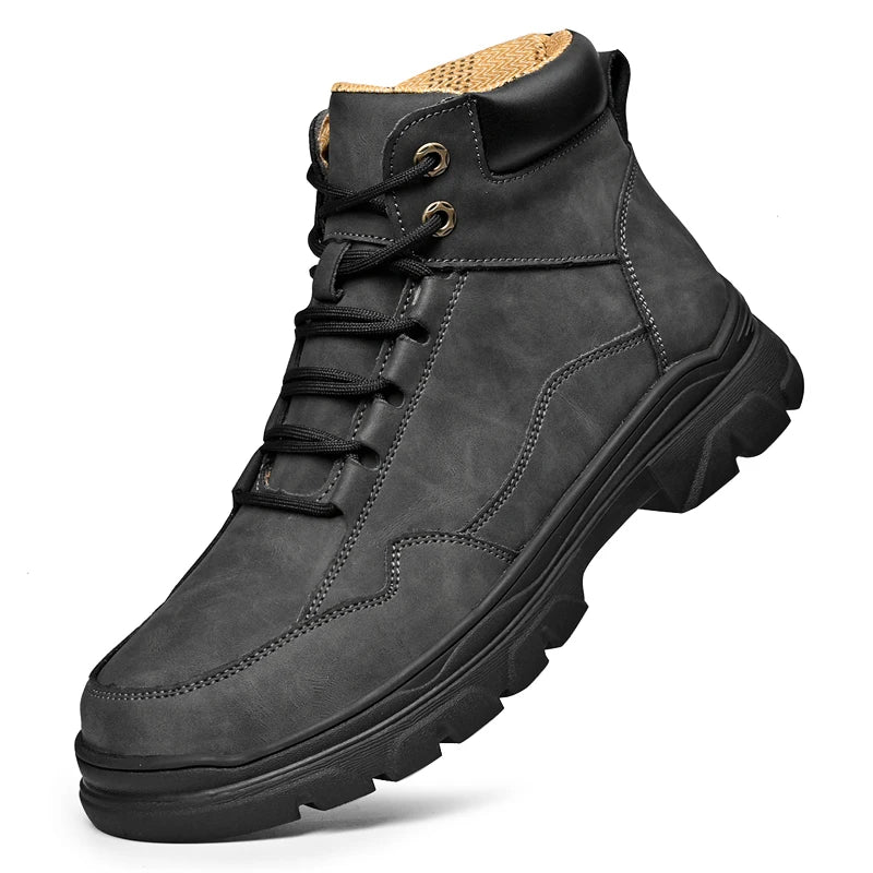 Men's high top shoes for autumn and winter, comfortable and simple design, daily office and outdoor travel shoes
