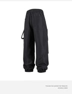 Men's outfit pants are versatile, trendy, loose, straight-leg outdoor work pants and trendy brand tight-fitting windbreakers
