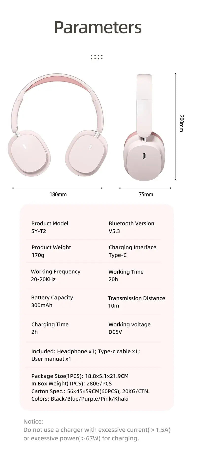 Head Mounted Wireless Earphones Foldable Bluetooth Earphones Built Microphone Earphones Audio Noise Cancelling Earphones