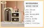 Rotating makeup storage box, desktop organizer, dust-proof cosmetic box, drawer-style cosmetic storage box