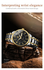 OLEVS 2891 Original Quartz Couple Watch Brand Luxury Double Calendar Waterproof Date Clock His and Her Watch Gift Couple Watch