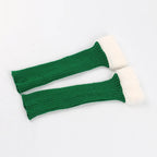 Winter Christmas Ladies Warm Ribbed Knit Leg Warmers Womens LegWarmers Polar Fleece Neon Colored Boot Cuffs for Festive Occasion