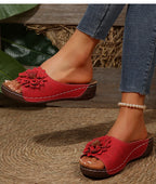 Women's Sandals Wedges Heels Sandals Summer 2025 Platform Sandalias Mujer Soft Heeled Slippers Summer Shoes Woman Footwear Women