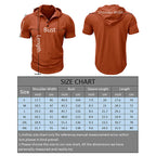 Men's Short-sleeved T-shirts for Sports and Fitness American-style Henley Shirt Hooded Top