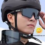 Cycling sunglasses Bike Eyewear Sports Dark Glasses Cycling Glasses Black Polarized Lens Eyepieces Outdoor Bicycle Goggles
