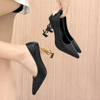 Heels Women New Design Metal Heel Patent Leather Banquet High Heel Sandals Elegant Sexy Women's High Heels Zapatos De Mujer