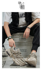 Fashion Shoes For Men White Sneakers Male Platform Walking Shoes Punk Lace Up Outdoor Men’s Outdoor Breathable Sneakers