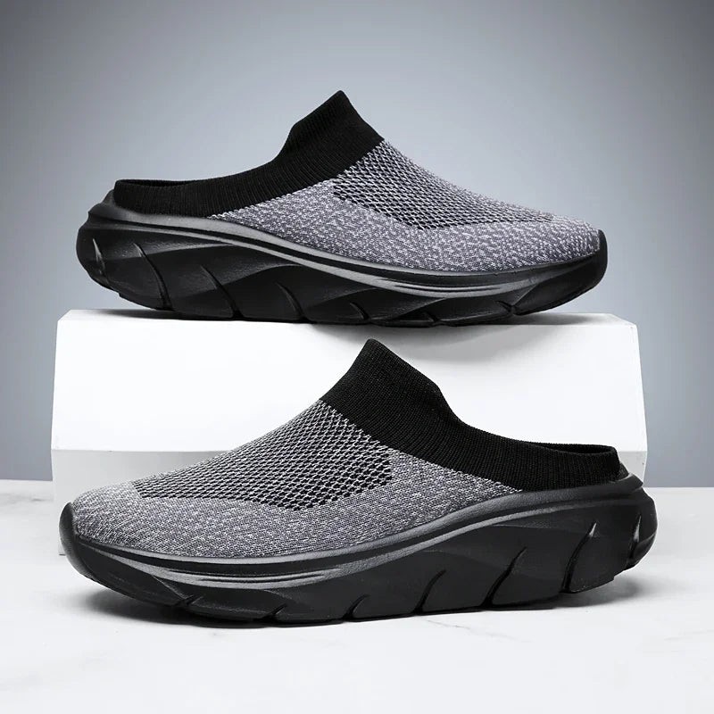 2025 Men Slippers Summer Breathable Home Indoor Slippers Men Thick Bottom Slides Fashion Couple Walking Shoes Chanclas Hombre
