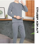 Men's round Ne Thiened Warm Underwear Set Youth Autumn Winter Thermal Clothing Long Sve Pants Home Clothes Innerwear