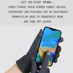 Winter Gloves for Women, Fleece-Lined, Windproof, Cold-Proof, Warm, Touchscreen-Compatible, Non-Slip, for Driving, Riding Motorcycles, Outdoor, Men's Gloves