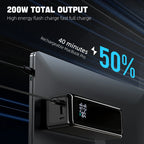 160W Power Bank 30000mah TFT Digital Display PD100W PD QC SCP PD80W+PD80W Laptop Phone Earphone Portable Two Way Fast Charging