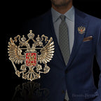Beaut&Berry Retro Men's Double Headed Eagle Brooch Alloy Animal Pin Fashion Accessory Men's Jewelry Accessories Gift