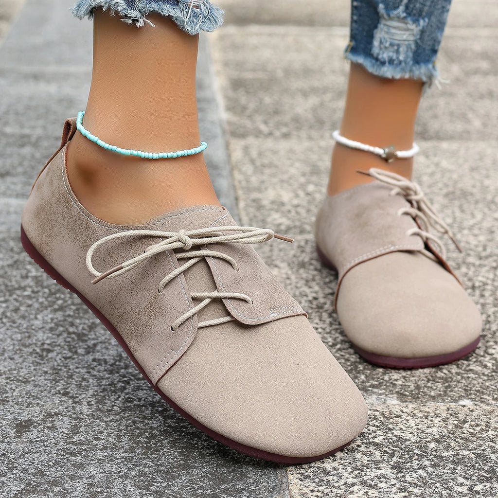 Woman Flats Shoes Loafers Fashion Casual Sports Sneakers Trend Brand Women's Fashion Dress Shoes New Lace Up Femme Zapatos