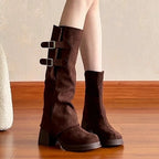 High Heels Women High Boots Chunky Designer Shoes Fashion Woman Pumps 2025 Autumn Dress Walking Casual Goth Chelsea Botas Mujer