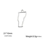 EUEAVAN 10pcs United States New York Washington State Map Pendant for Necklace Stainless Steel Charm DIY Jewelry Making Supplies