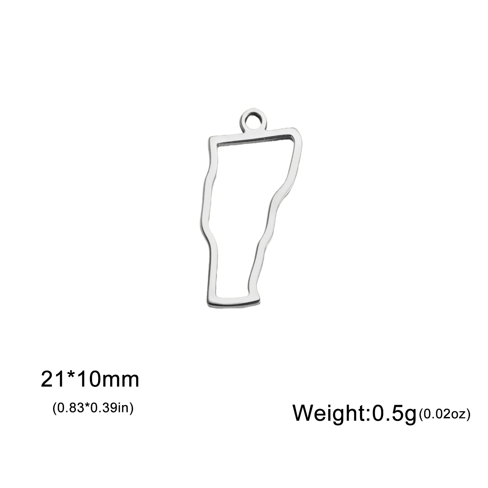 EUEAVAN 10pcs United States New York Washington State Map Pendant for Necklace Stainless Steel Charm DIY Jewelry Making Supplies