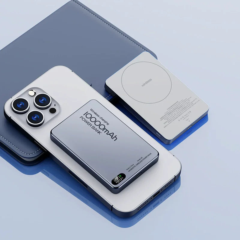 Magnetic Wireless Power Bank Qi2 Alloy Backup Battery PD20W Fast Charging For MagSafe External Battery Portable Charger