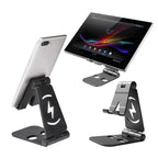 Mobile Phone Holder Seat Desktop IPAD Tablet Charging Base Double Adjustable Shelf Home Storage Holders Mobile Phone Accessories