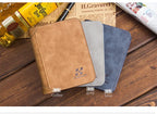 Men's Wallets European and American Retro Wallets Thin Fashion Casual Nubuck Leather Horizontal and Vertical Men's Wallets