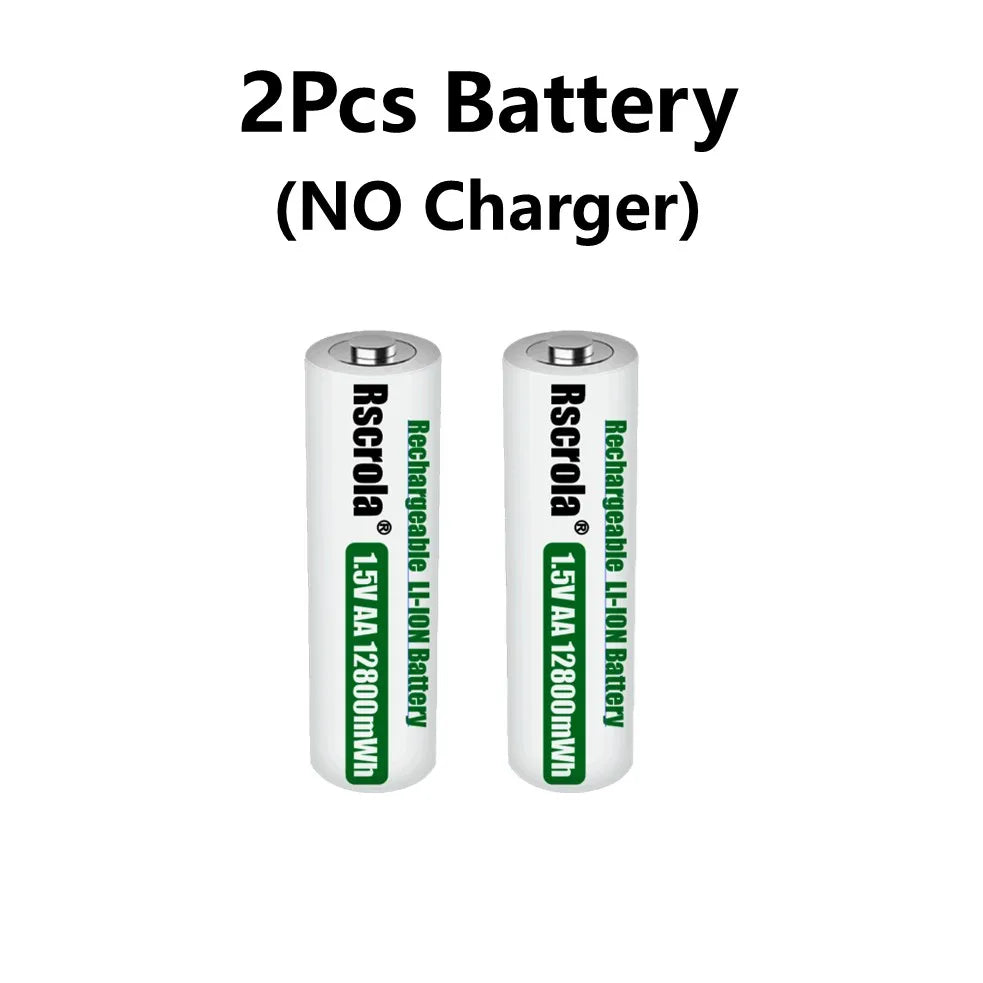 Portable AA Rechargeable Battery Fast Charge 1.5v Li-ion Battery Smart Battery Charge Protection Waterproof Dustproof Shockproof