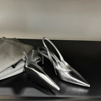 High Heeled Sandals Women Pointed Toe Elegant Shoes Sexy Fashion Pumps 2025 New Luxury Designer Brand Dress Zapatillas De Mujer