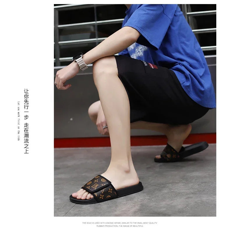 Slides Shoes for Men 2024 Slippers House Man Comfortable Men's Sandal Living Room Slippers Walk Around Home Flip Flop Slipper