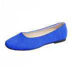 Woman Flats Casual Round Toe Cute Flats Flock Mocasines Ballerina Church Flats Female Suede Elegant Soft Sole Mom Shoes