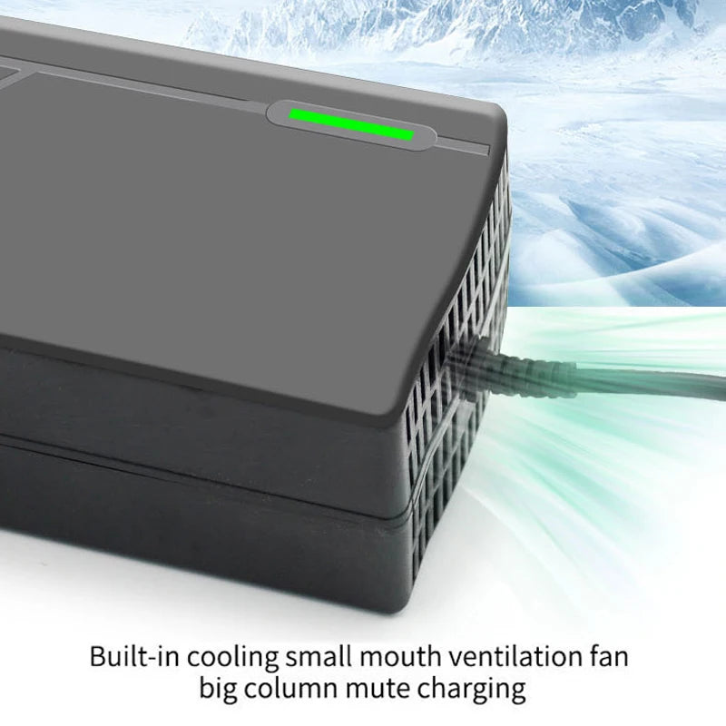 36V 48V 60V 72V Charger 2A 3A 5A Lithium Battery Pack 42 54.6 67.2 84V 10 13 16 20S DC EU Smart Intelligent Fast Charging Charge