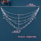 TOPQUEEN SG04 Jewelry Bride Wedding Accessories Crystal Tassel Pendant Necklace Women's Bolero Shawl Dress Shoulder Decoration