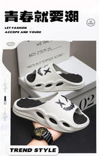 Men Fashion Massage Slippers Indoor/Outdoor Sandals Beach Flip Flop Thick Sole Male Slides Summer Non-Slip Men Shower Slippers