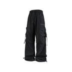 Men's sportswear pants are simple, versatile, retro and fashionable with large pleated pockets for outdoor work