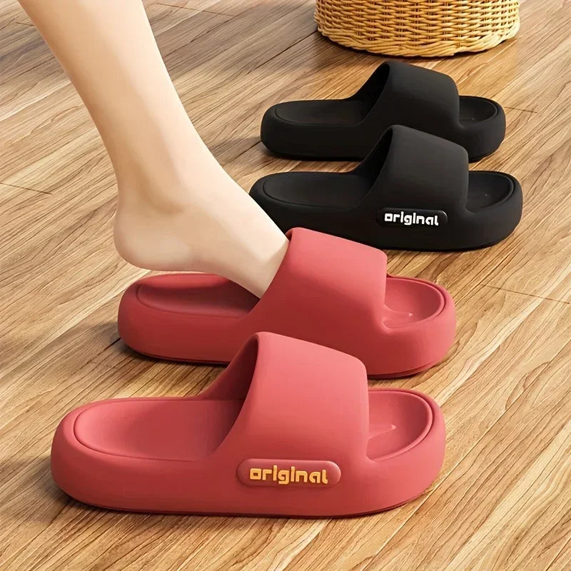 Women's Soft Slippers Thick-Soled Anti-Slip Indoor Outdoor Home Bathroom Relaxing Comfortable Cushioned Sandals，slippers woman