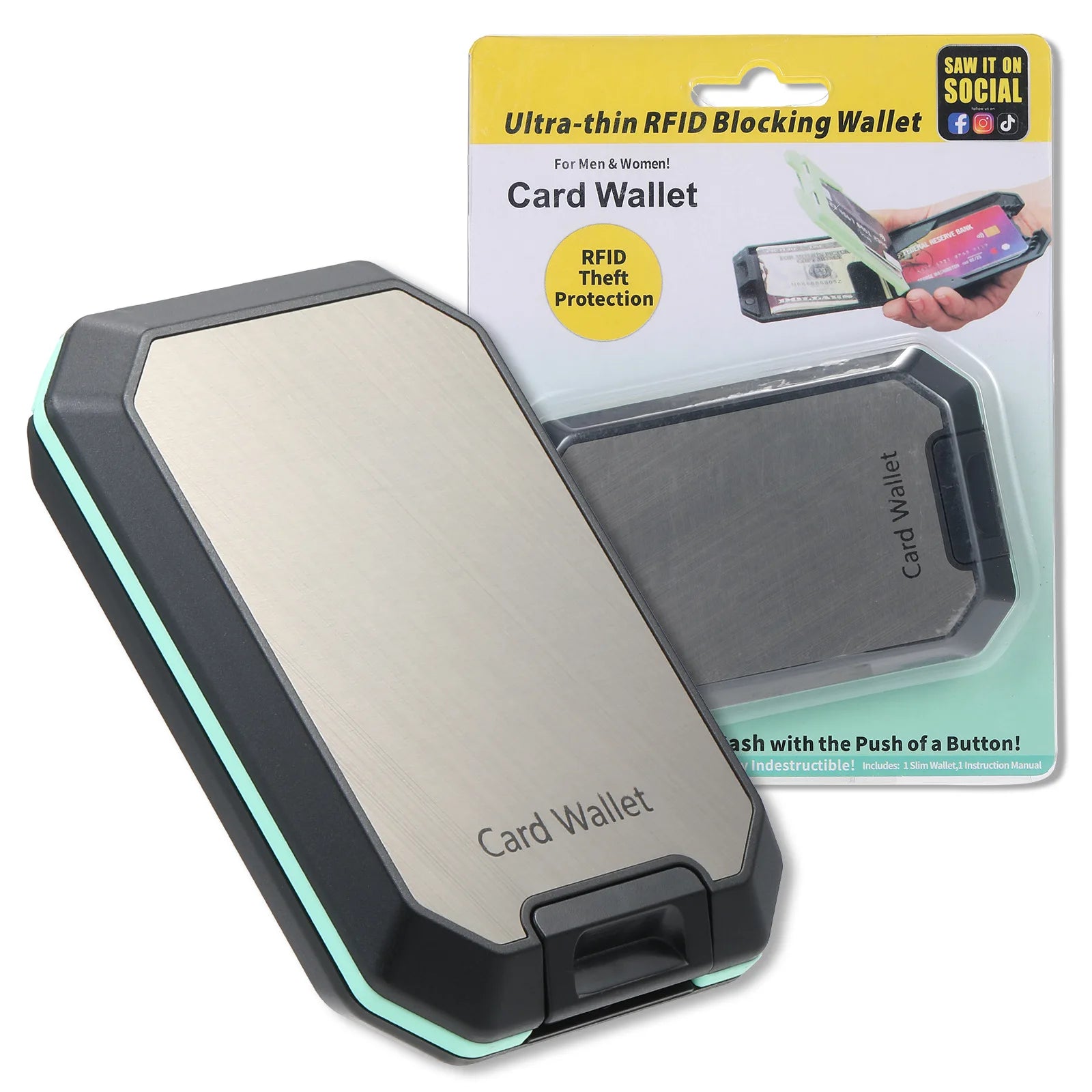 Wallets 4 RFID Blocking Wallet for Men with Removable Money Clip - Slim, Secure and Crush Resistant