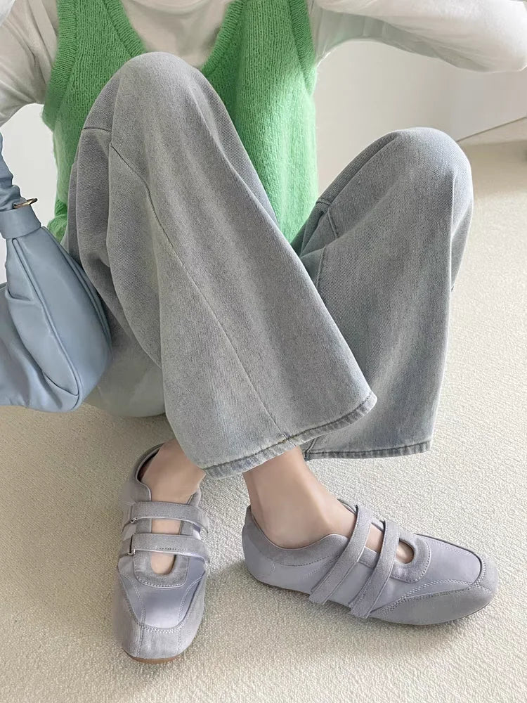 Flats Women's Sports Shoes Fashion Sneakers Casual Shallow Loafers Shoes Walking Ballet Shoes Trend Cozy Zapatillas De Mujer