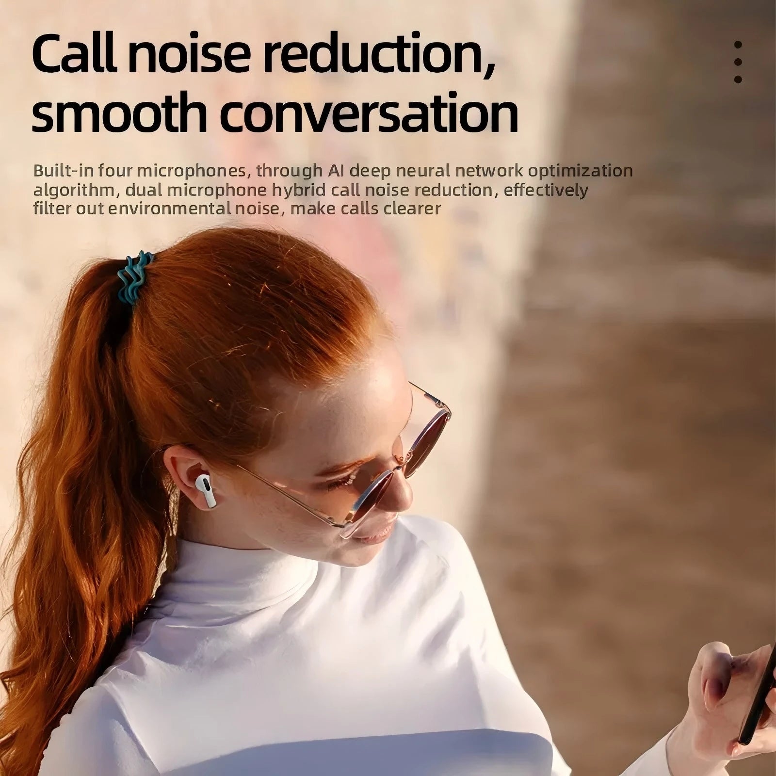 Wireless Headphones - for sports. Stereo sound, high-fidelity stereo music and microphone. Low-latency headphones.