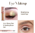 Makeup Kit With Organize Case Lipstick Contour Highlight Liquid Eyeshadow Lip Mud Eyebrow Pencil Mascara Women Cosmetics Set