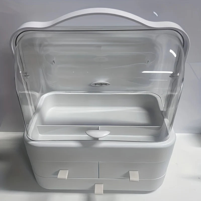 Cosmetic Storage Box Internet Celebrity Dust-Proof Cosmetic Storage Rack Desktop Skin Care Products Lipstick Dressing Table